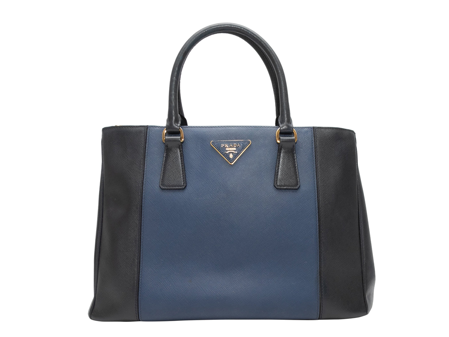 Navy & Blue Prada Galleria Saffiano Baltic Blue Tote Bag