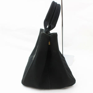 Brand Inspired Prada Tote Bag Canapa Black Canvas (SHC7-10123)