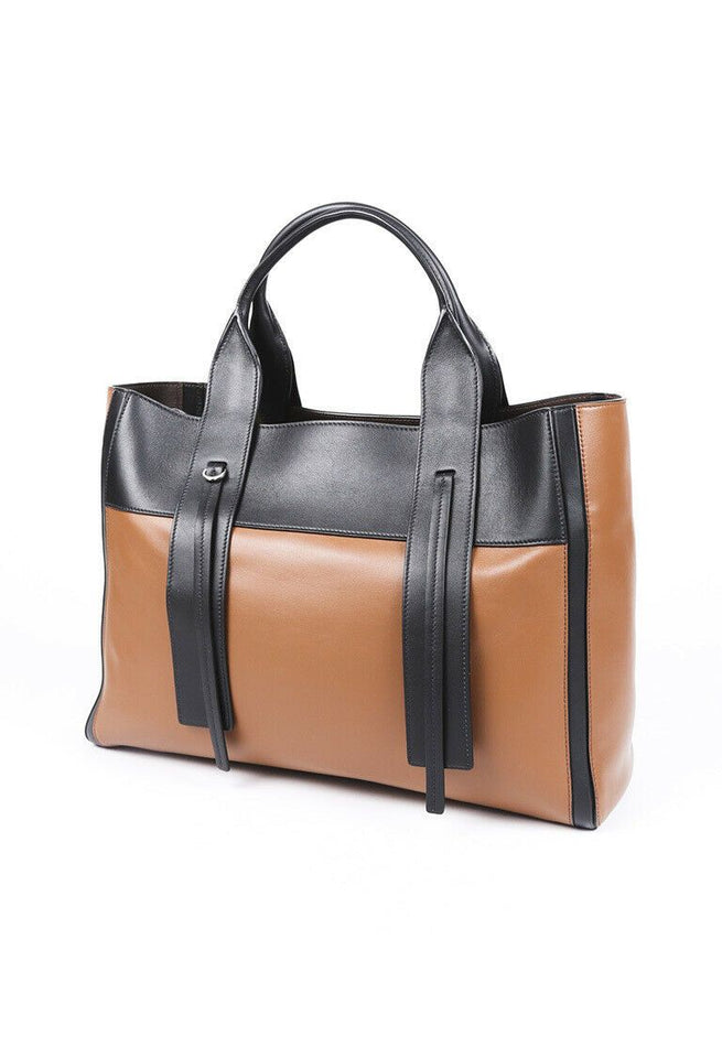 Prada Large Ouverture Brown Leather Tote Bag