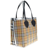 Burberry Giant Reversible Tote in Vintage Check- Black/Silver 80064741