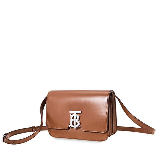 Burberry Small Leather TB Bag- Malt Brown 8010331