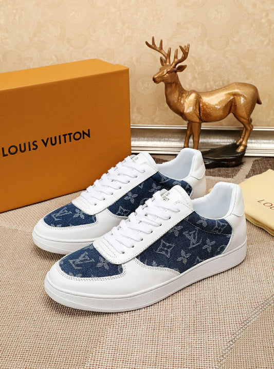 The Bags Vibe - Louis Vuitton LWnogram Denim Blue Sneaker