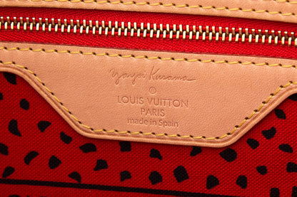 Louis Vuitton Brown & Red Yayoi Kusama Neverfull Handbag