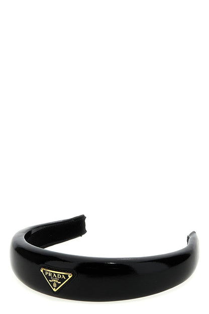 Prada Women Logo Patent Headband