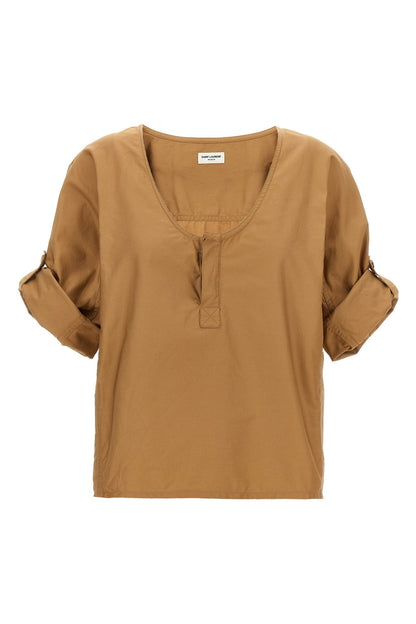 Saint Laurent Women Twill Blouse