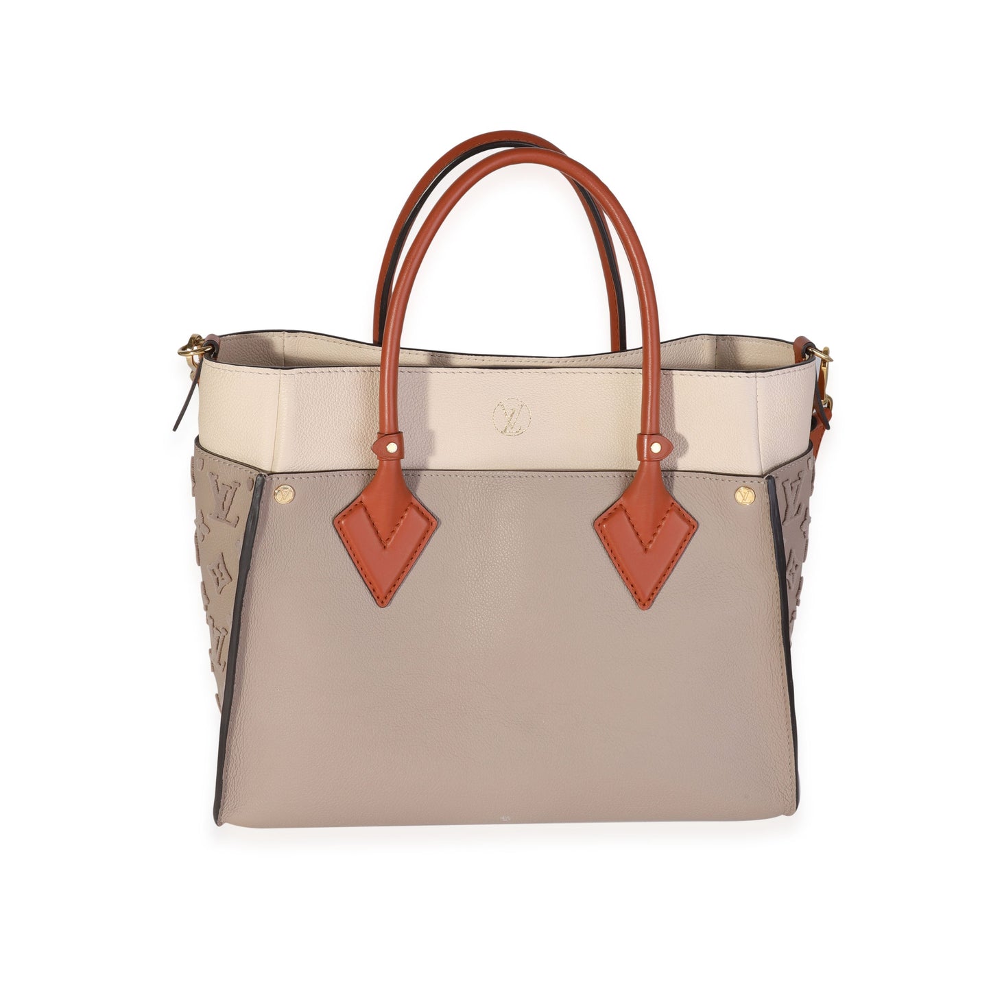 Louis Vuitton Galet Calfskin & Tufted Monogram On My Side MM Tote