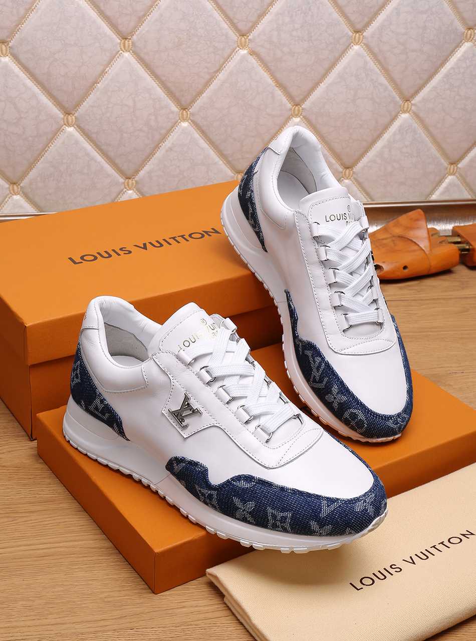 The Bags Vibe - Louis Vuitton Beverly Hills Hours Blue White Sneaker