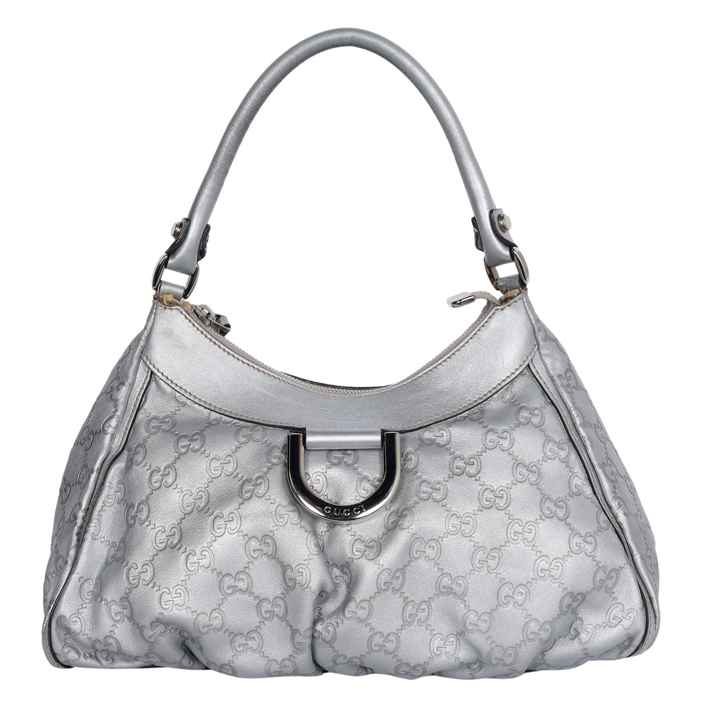 Silver D Ring Hobo Guccissima Leather ( )