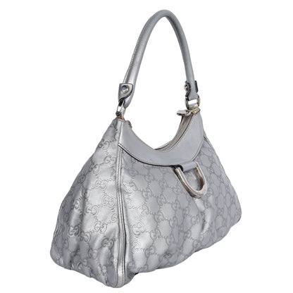 Silver D Ring Hobo Guccissima Leather ( )