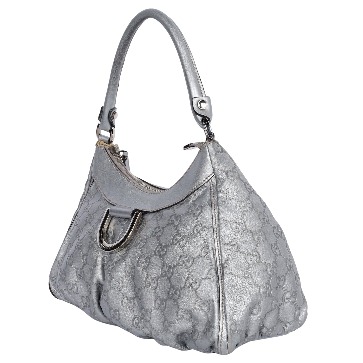 Silver D Ring Hobo Guccissima Leather ( )