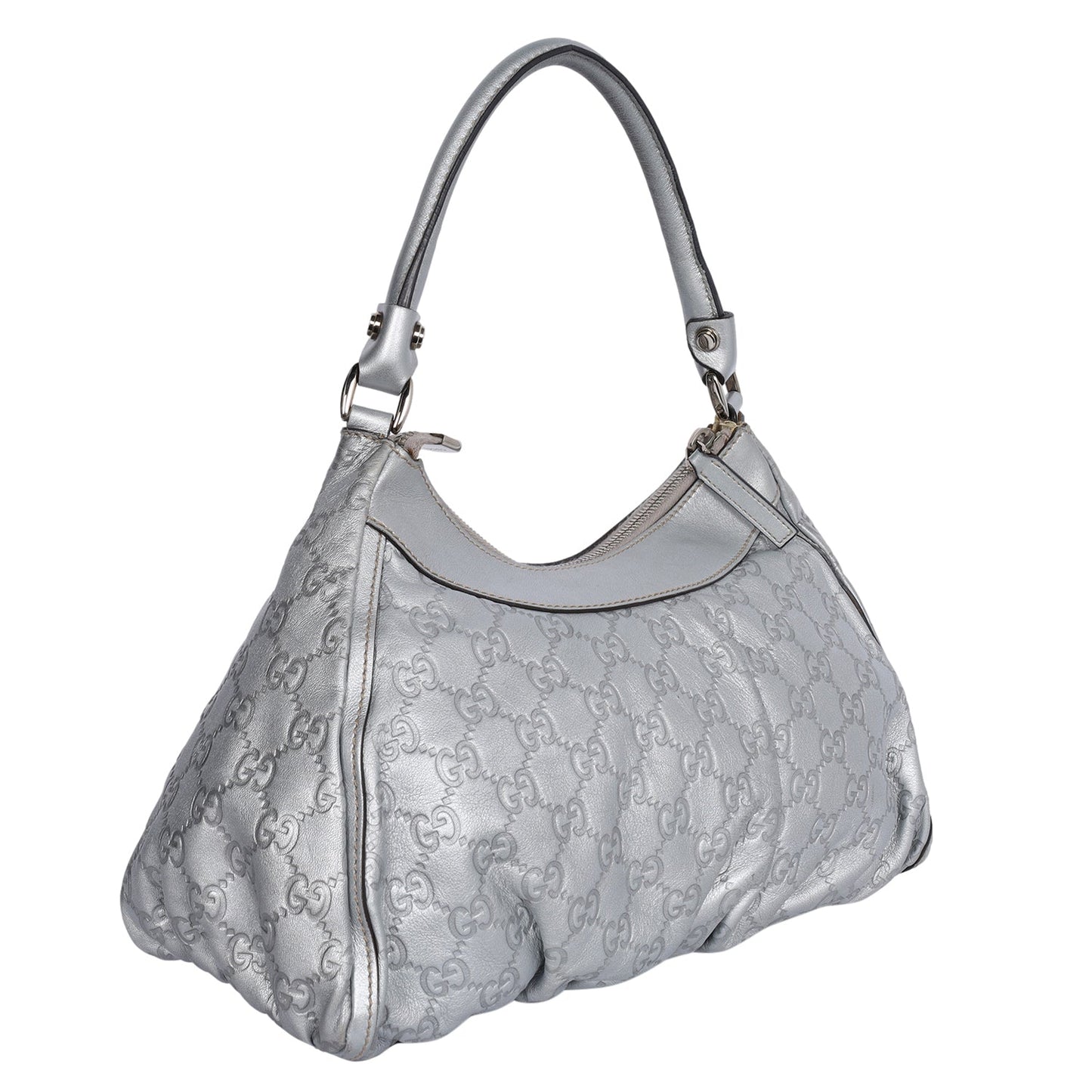 Silver D Ring Hobo Guccissima Leather ( )