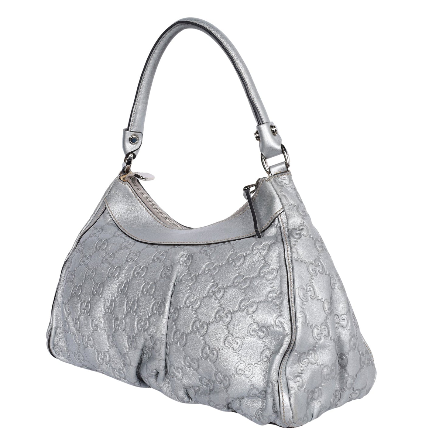 Silver D Ring Hobo Guccissima Leather ( )