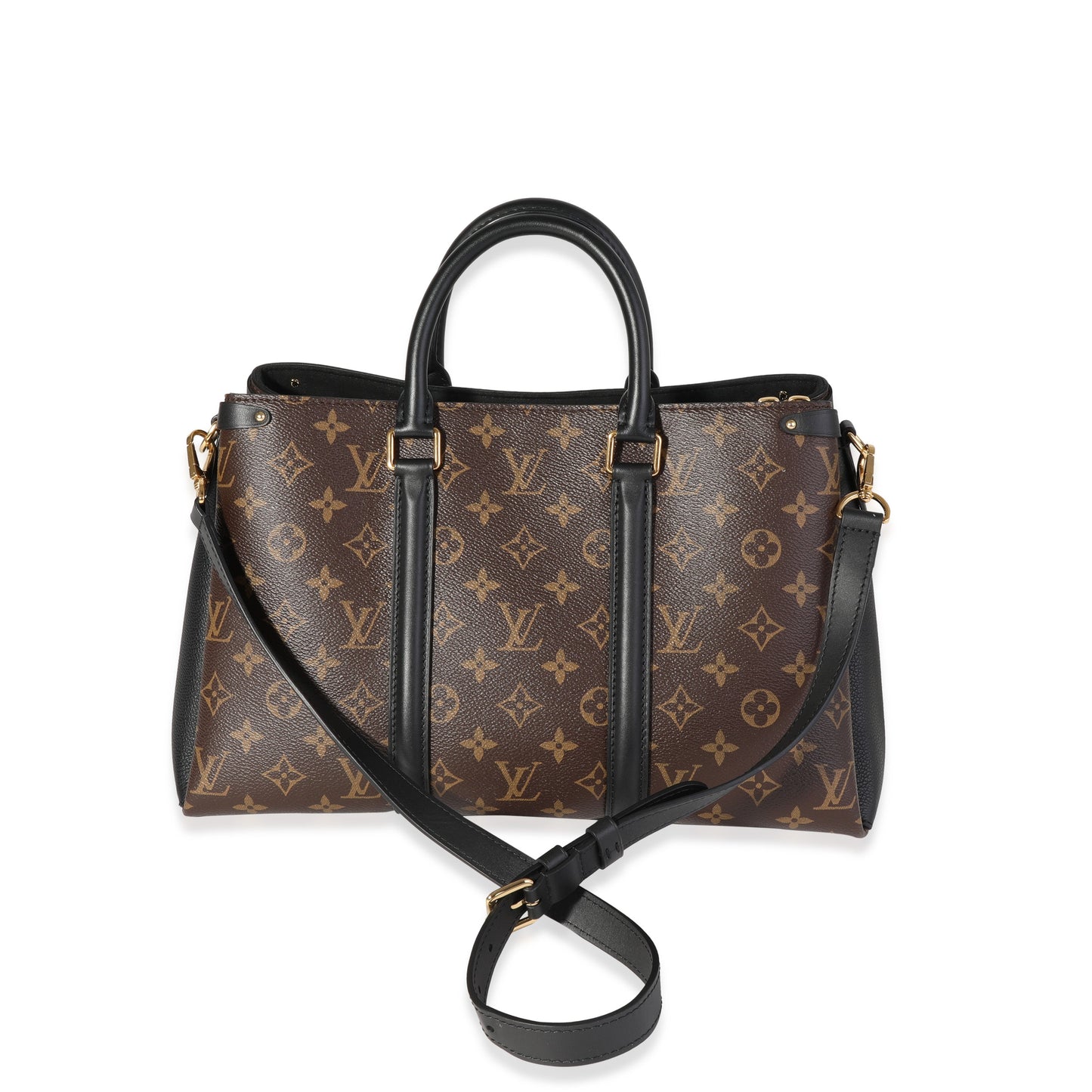 Louis Vuitton Monogram Canvas & Black Leather Soufflot MM