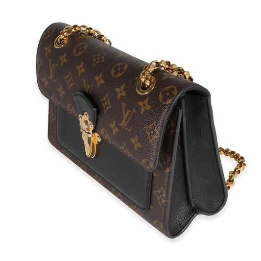 Louis Vuitton Monogram Canvas & Black Leather Victoire Bag