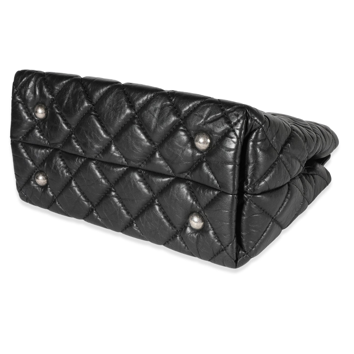 Chanel Black Quilted Aged Calfskin Reissue Shopping Tote