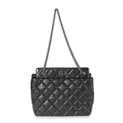 Chanel Black Quilted Aged Calfskin Reissue Shopping Tote