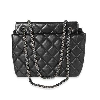 Chanel Black Quilted Aged Calfskin Reissue Shopping Tote