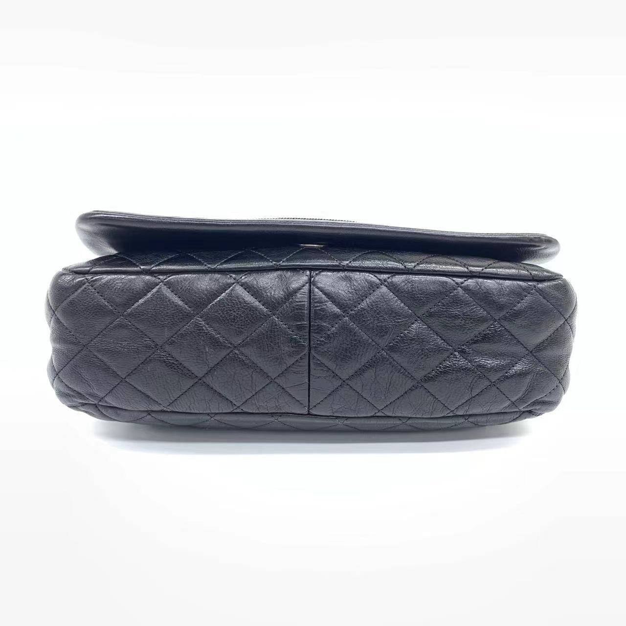 Chanel Istanbul Flap Bag 2011 Medium Leather and Knot Chain Redyed Black