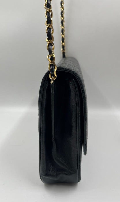 Vintage Chanel Black Single Flap Bag