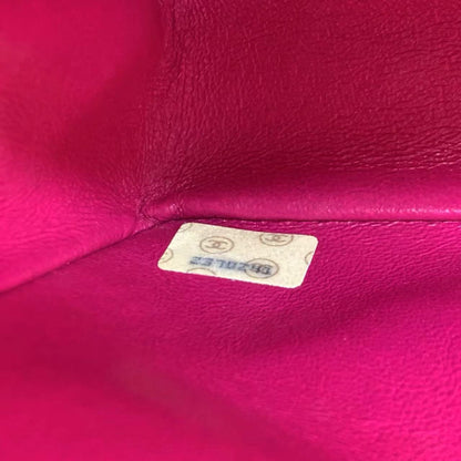 Chanel Classic Flap Medium Vintage Pink Fuchsia Silk Satin with 24k Gold Plated Hardware