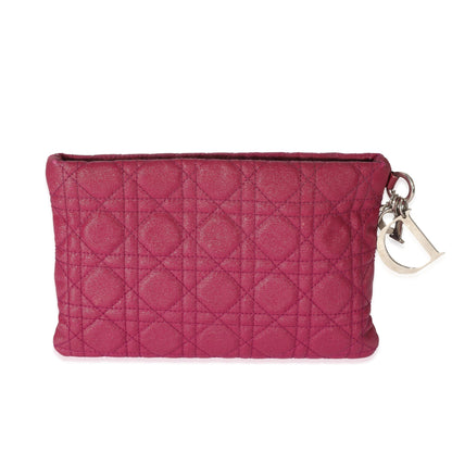 Christian Dior Coated Canvas Cannage Panarea Clutch