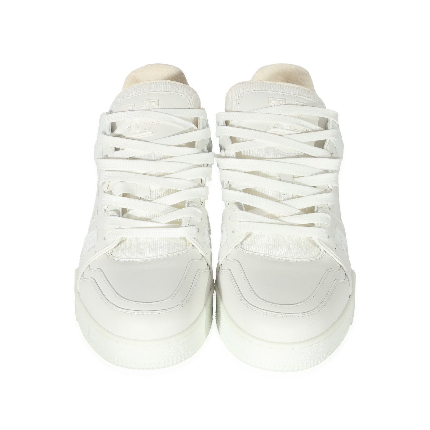 Louis Vuitton White Leather LV Trainer Sneaker