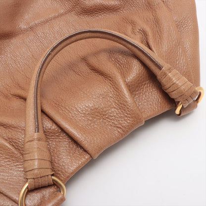 Prada Leather Shoulder Bag Brown