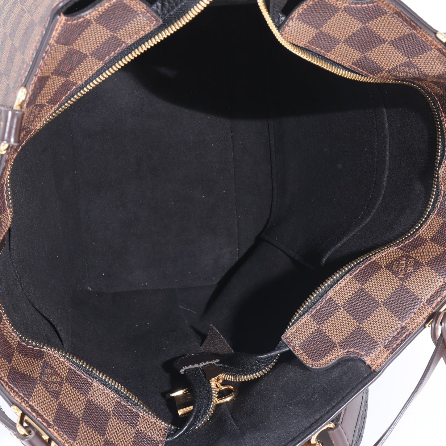 Louis Vuitton Canvas Damier Ebene Taurillon Jersey Tote