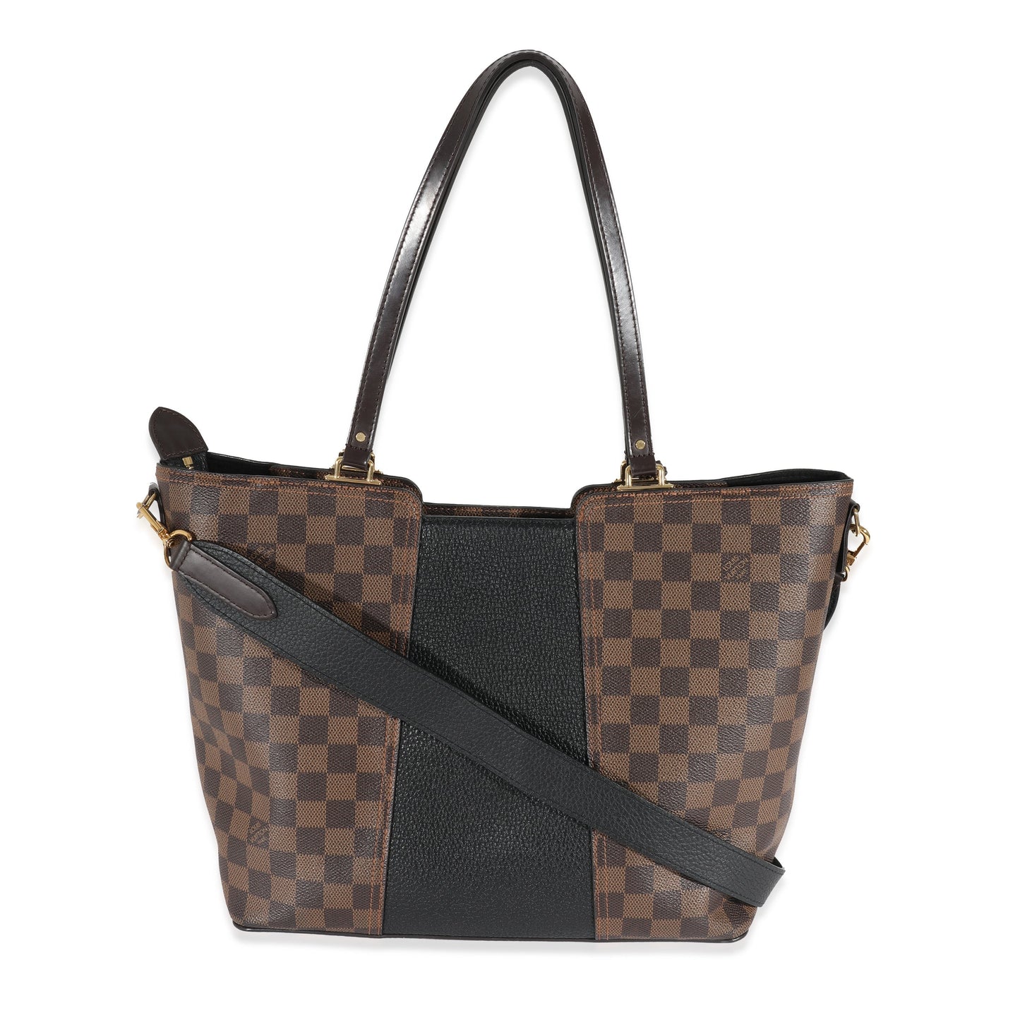 Louis Vuitton Canvas Damier Ebene Taurillon Jersey Tote