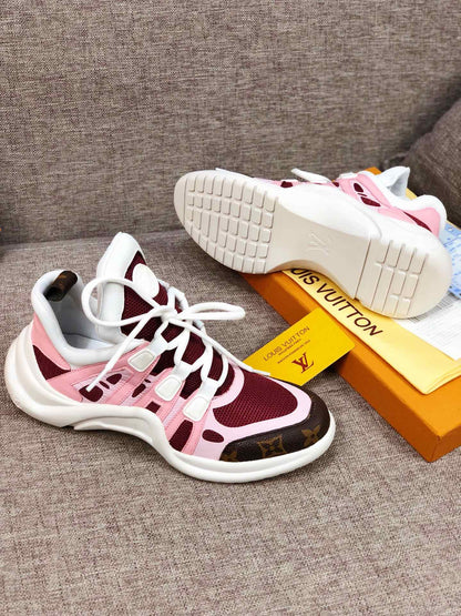 The Bags Vibe - Louis Vuitton Archlight Pink Brown Sneaker