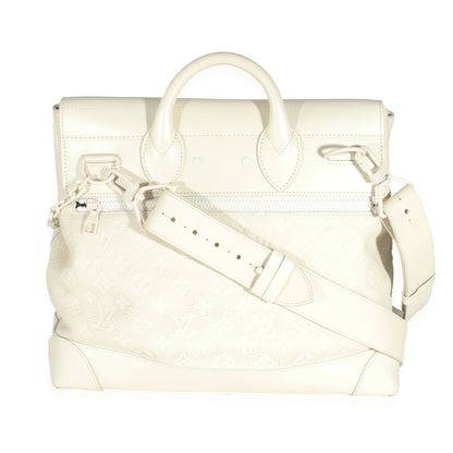 Louis Vuitton White Monogram Taurillon Leather Steamer PM