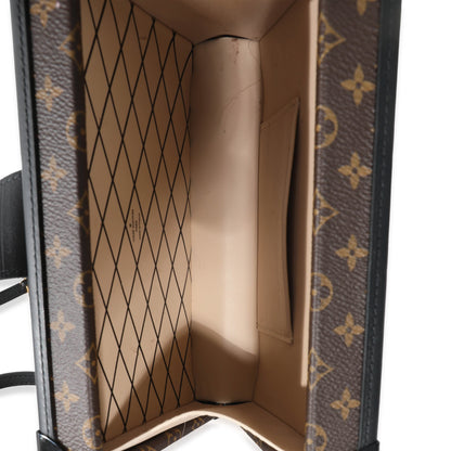 Louis Vuitton Monogram Canvas Black Calfskin Petite Malle