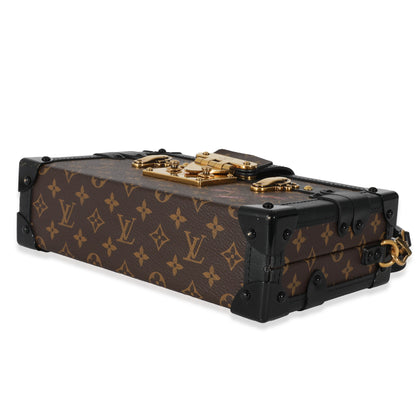 Louis Vuitton Monogram Canvas Black Calfskin Petite Malle