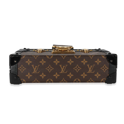 Louis Vuitton Monogram Canvas Black Calfskin Petite Malle