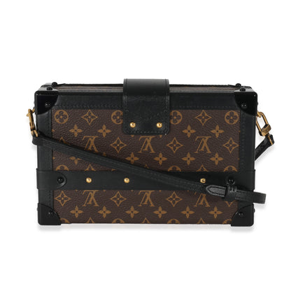 Louis Vuitton Monogram Canvas Black Calfskin Petite Malle