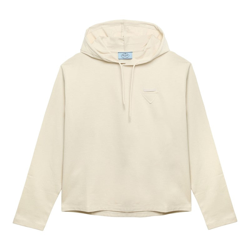 Prada Ivory Hooded Sweatshirt Women