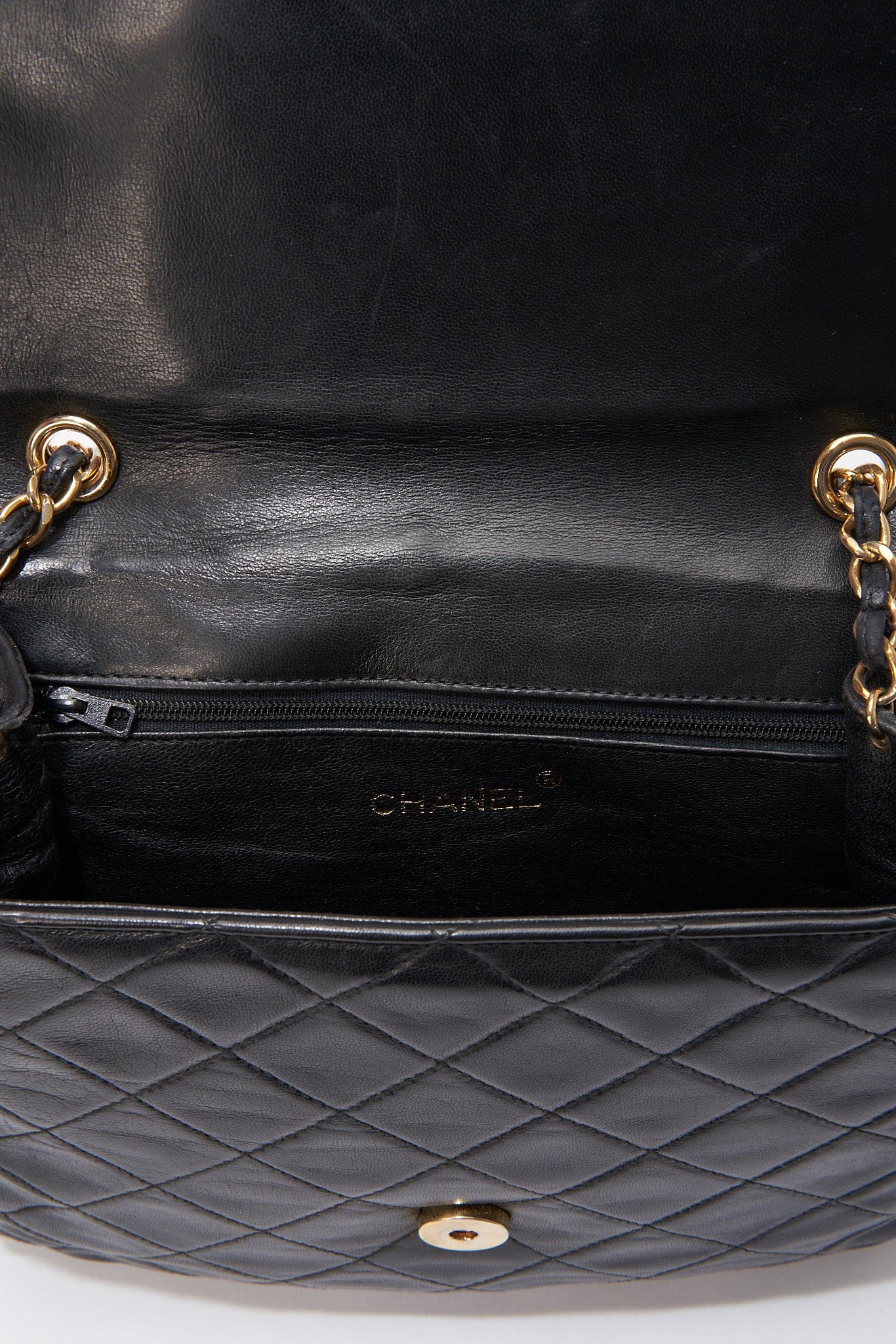 Vintage Chanel Single Flap Bag with Tassel - Black