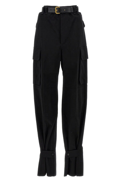 Saint Laurent Women Gabardine Cargo Pants