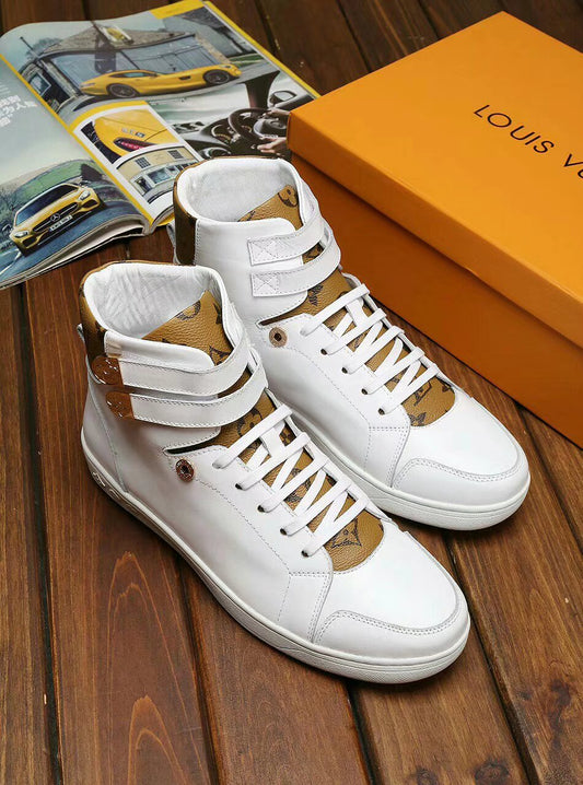 The Bags Vibe - Louis Vuitton HIgh Top White Brown Sneaker