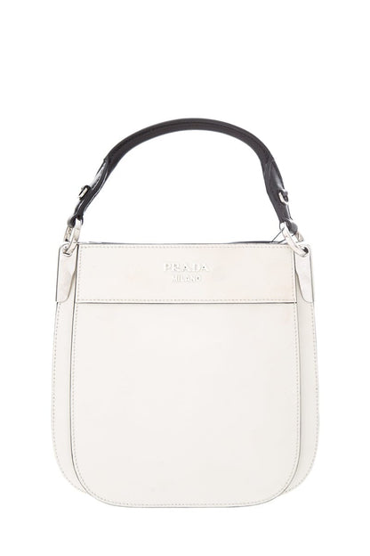 Prada City Calfskin Black & White Margit Cross-Body