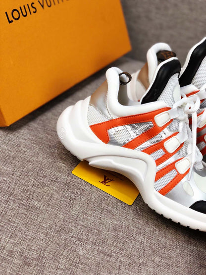 The Bags Vibe - Louis Vuitton Archlight White Black Orange Sneaker