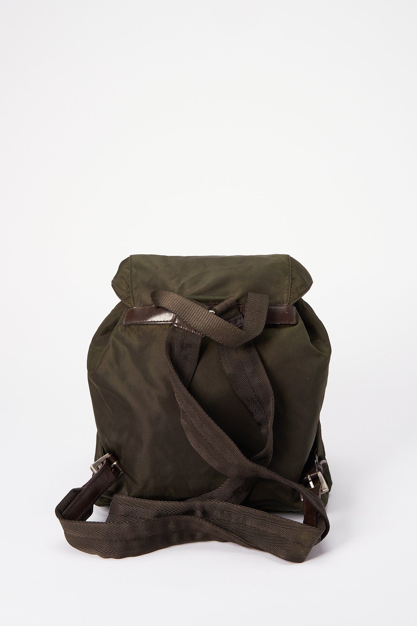 Prada Khaki Nylon Backpack