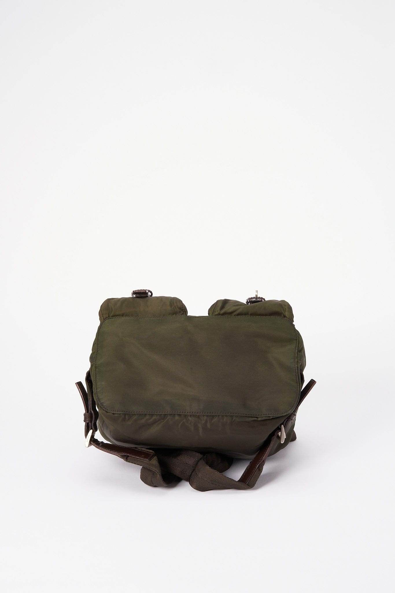 Prada Khaki Nylon Backpack