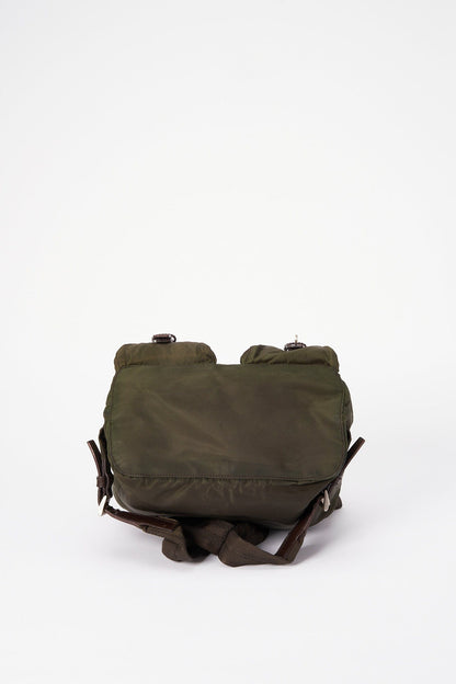 Prada Khaki Nylon Backpack