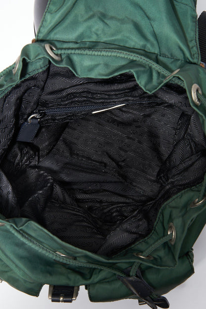 Prada Green Nylon Backpack