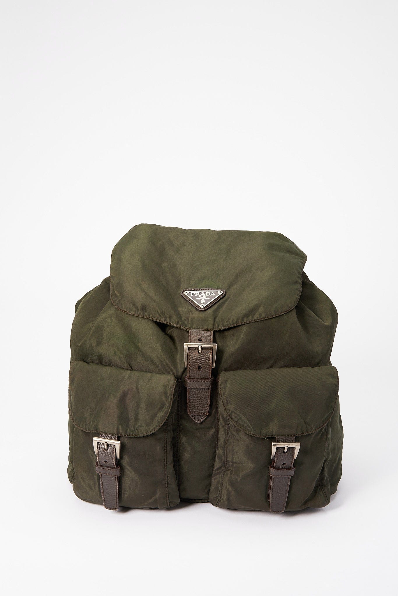 Prada Green Nylon Backpack