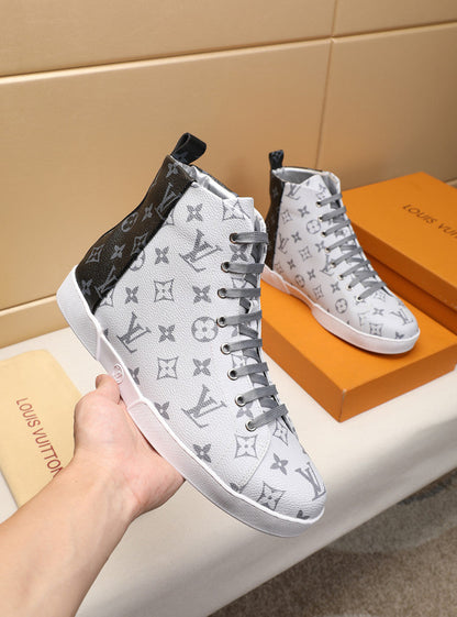 The Bags Vibe - Louis Vuitton Stellar Trainer Boot White Black Sneaker