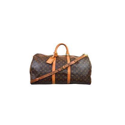 Louis Vuitton Keepall 55 Monogram Canvas + Stripe