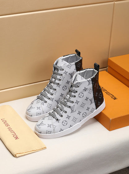 The Bags Vibe - Louis Vuitton Stellar Trainer Boot White Black Sneaker