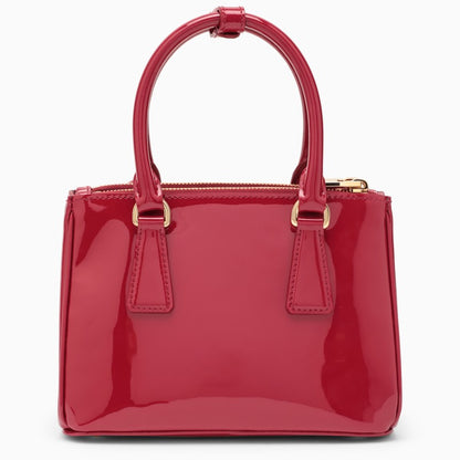 Prada Mini Galleria Bag In Cherry Patent Leather Women